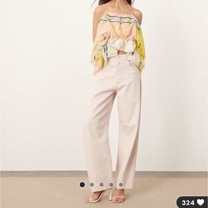 Stylish baby pink Wide-Leg Pants